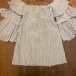 Vici omega tiered linen dress MED